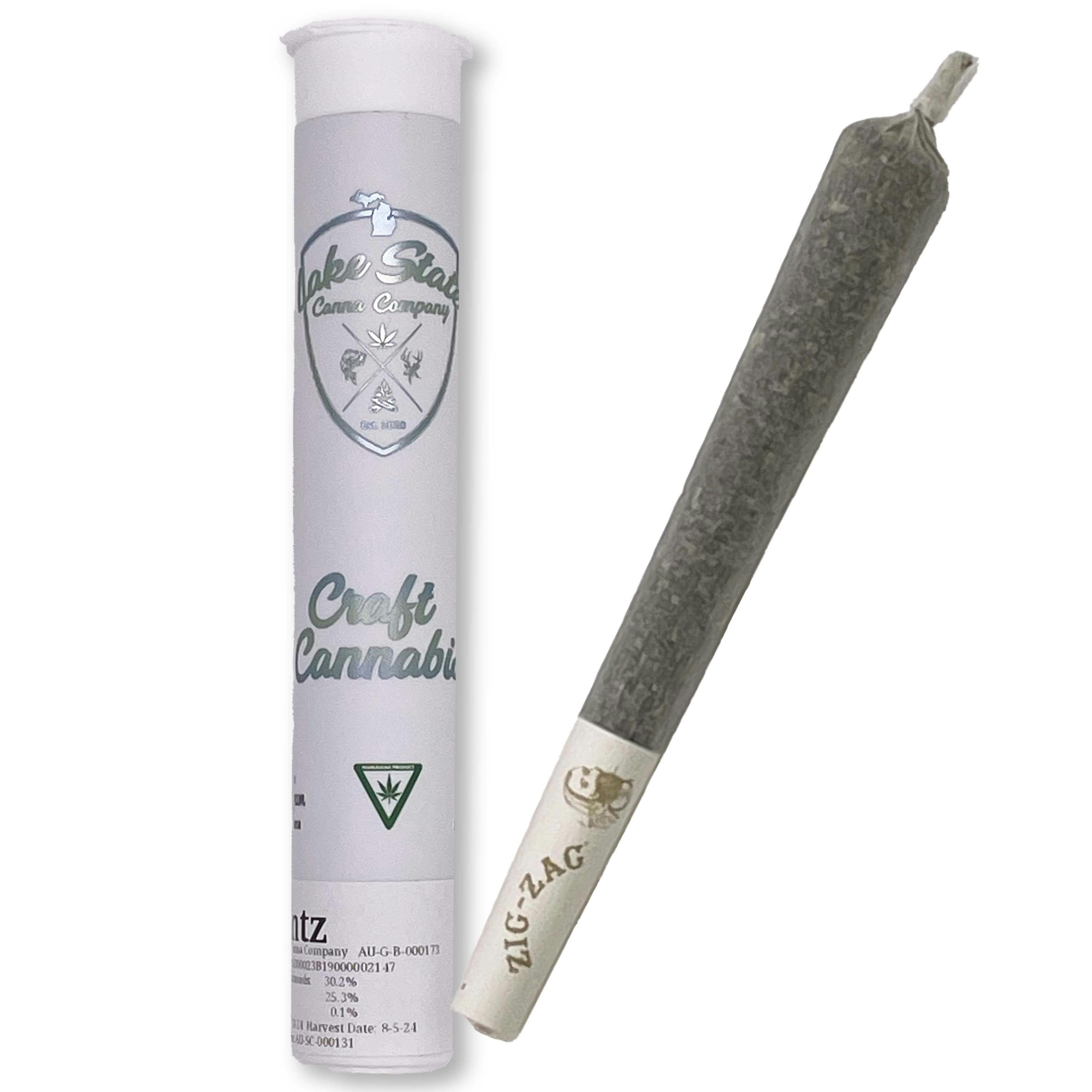 Photograph of product: Lake State Canna Co. - Runtz - 1g Preroll