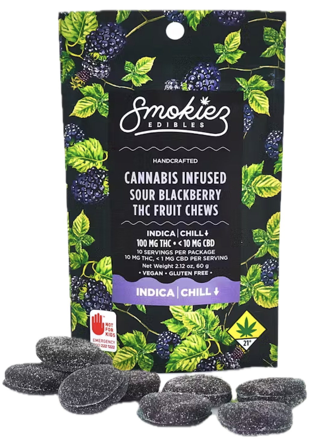 Photograph of product: Sour Blackberry Oui'd Fruit Chews, 10-Pack