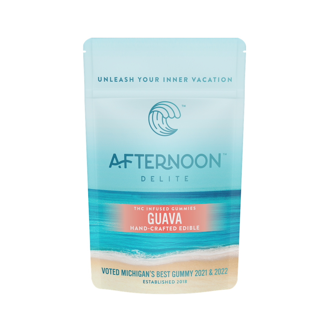 Photograph of product: Afternoon Delite - 200mg Gummies - Strawberry Guava