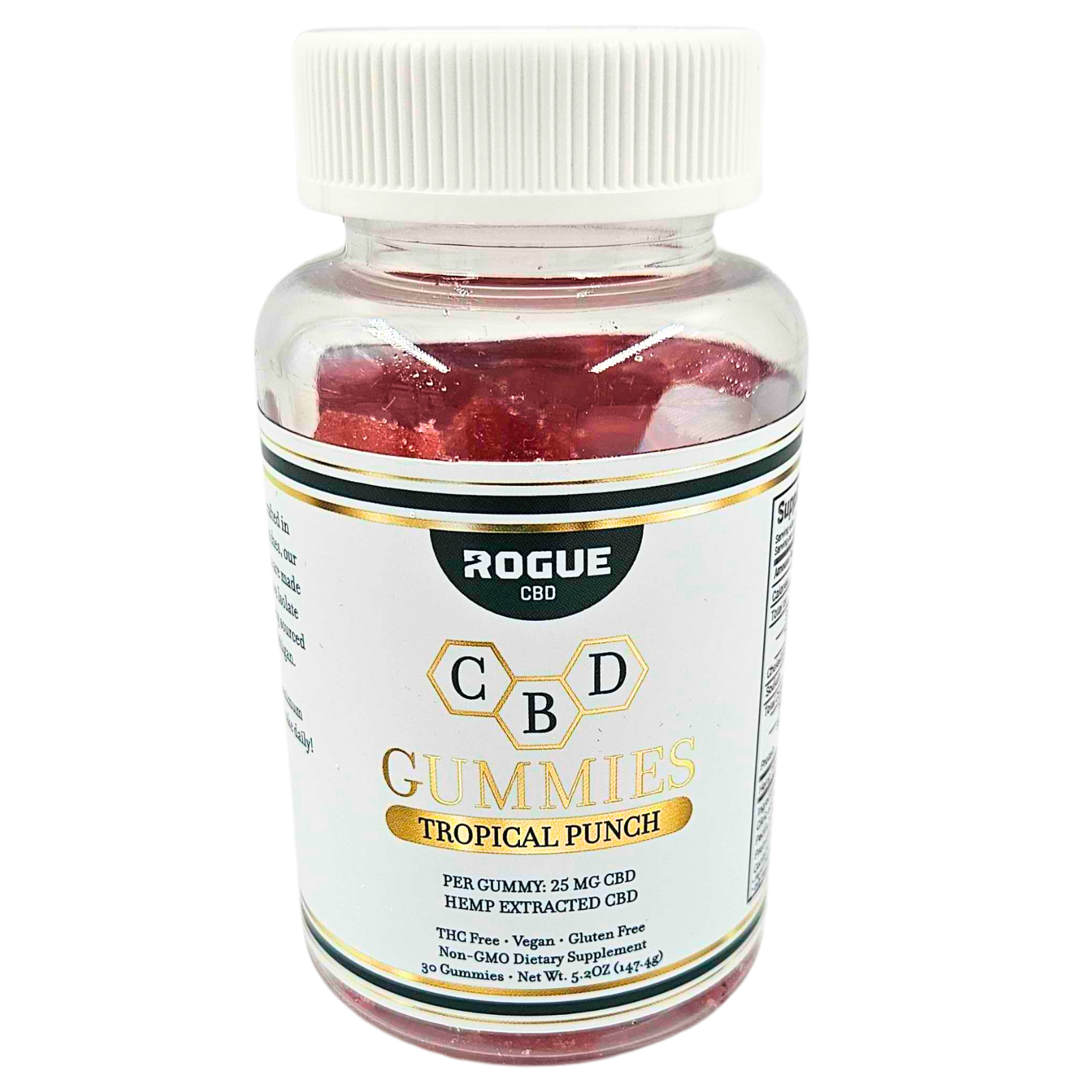 Photograph of product: ROGUE | EDIBLE | GUMMIES | CBD | Tropical Punch | 750MG
