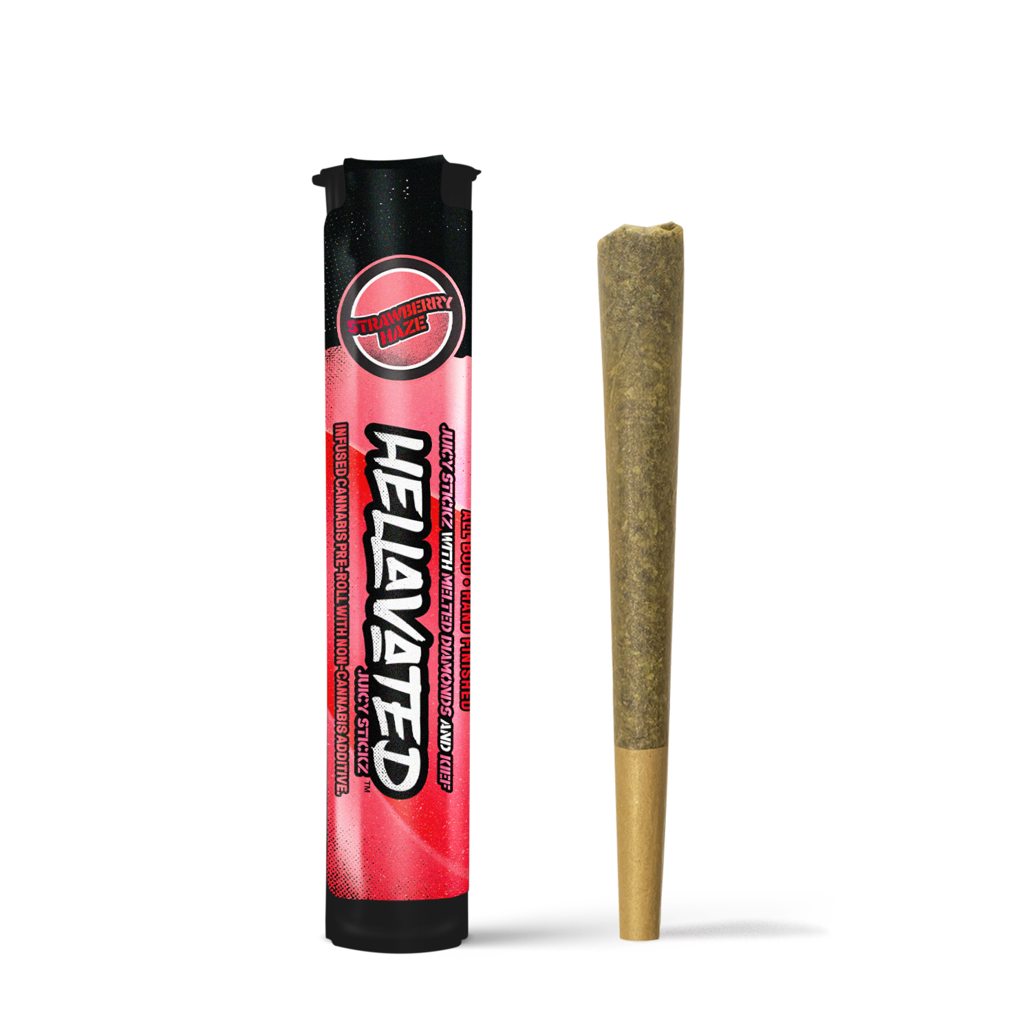 Photograph of product: Hellavated Strawberry Haze Infused Joint