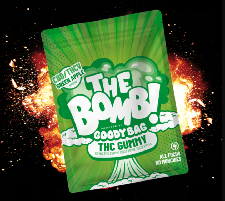 Photograph of product: The Bomb! Green Apple Gummies 50mg