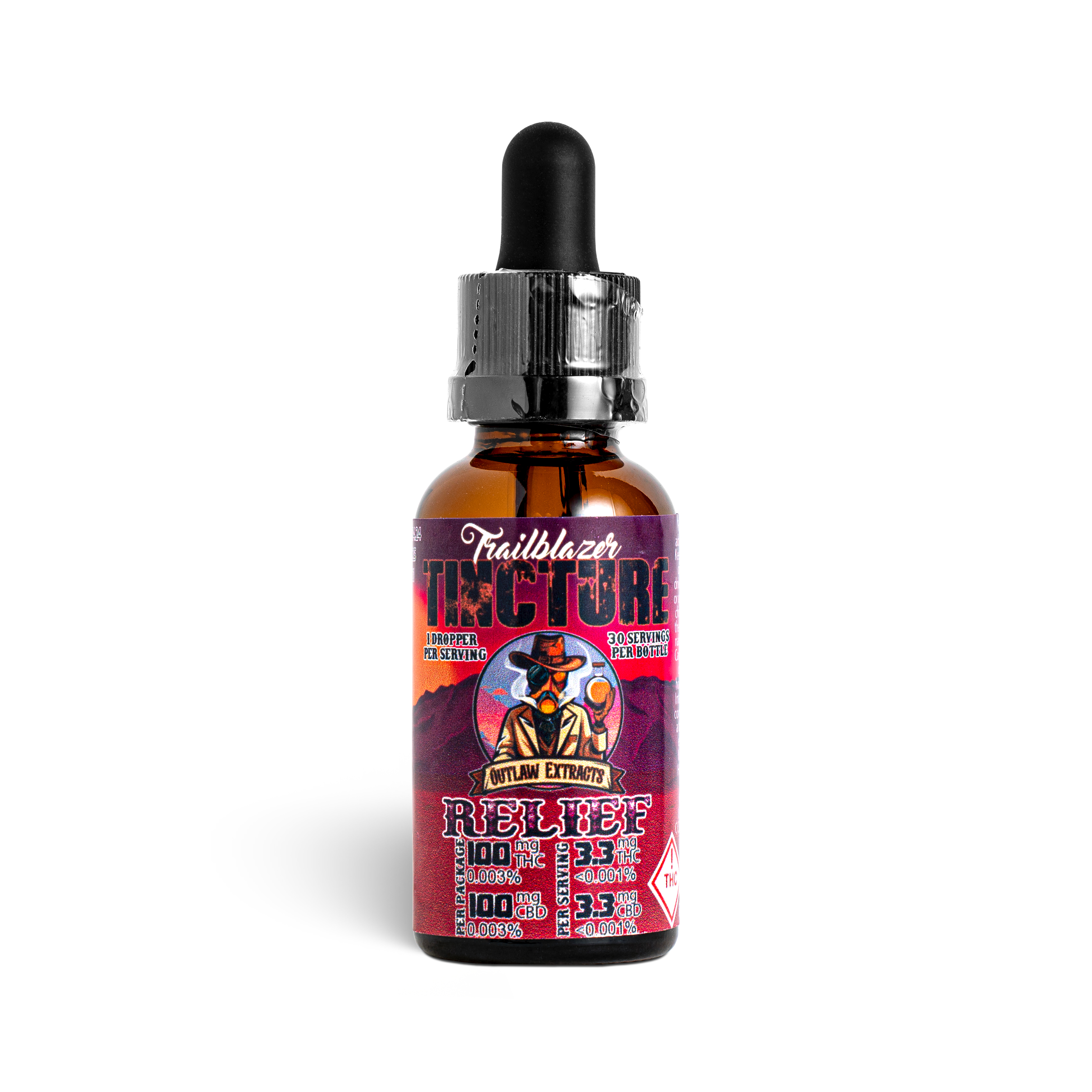 Photograph of product: Relief Tincture TH-oui:CBD 1:1 - 100mg