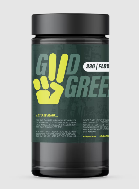 Photograph of product: Good Green | Kosher Kush | Flower | Whole Flower | 28g