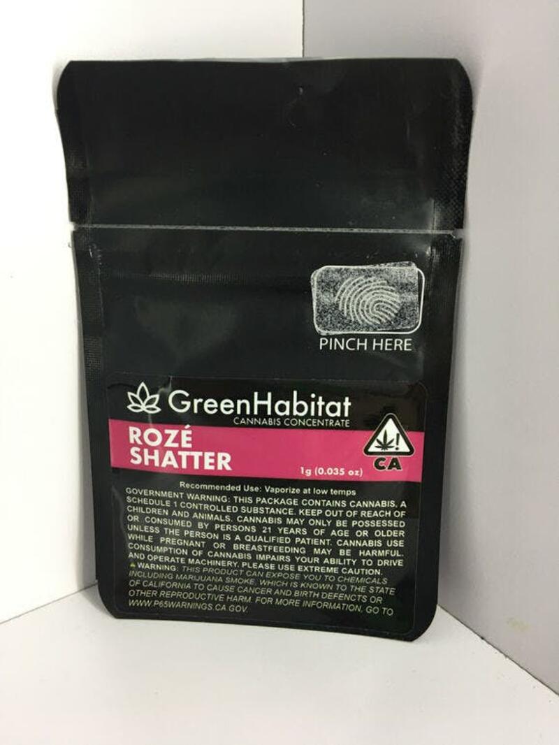 Photograph of product: 1g Roze Shatter - Habitat