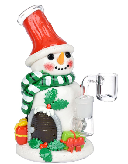 Photograph of product: Snow Place Like Home 3D Painted Dab Rig | 6.25" | 14mm F