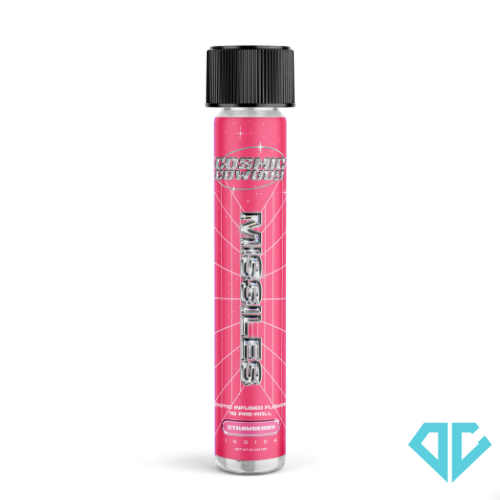Photograph of product: Cosmic Cowboy - Missiles Strawberry Infused Pre-Roll 1g