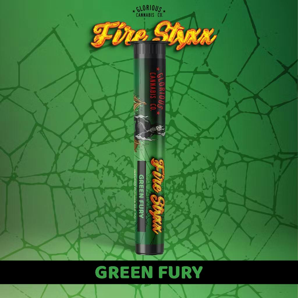 Photograph of product: Fire Styxx | Green Fury 1g Infused Pre-Roll