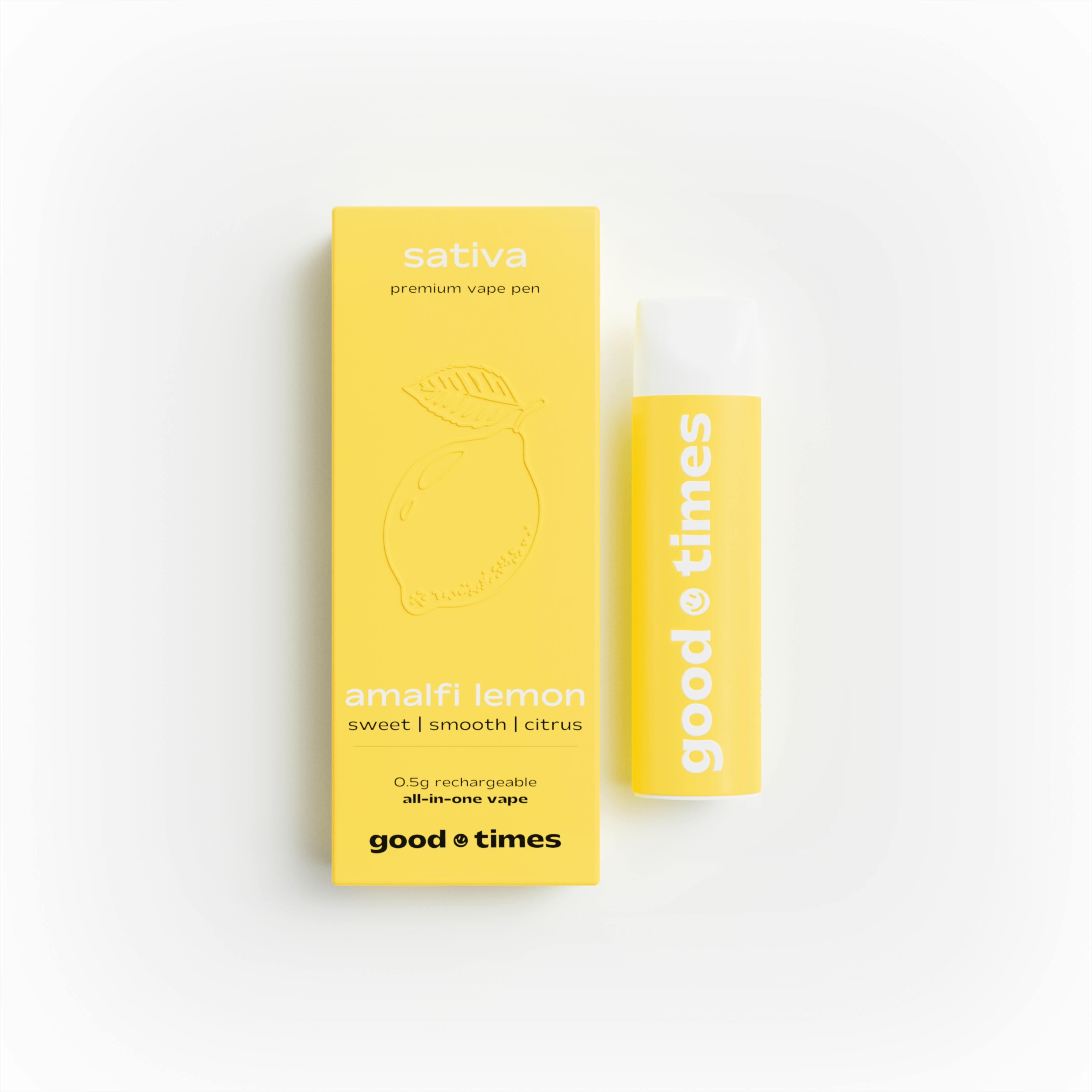 Photograph of product: Good Times - Amalfi Lemon 2:1 TH-oui:CBD - AIO - .5g