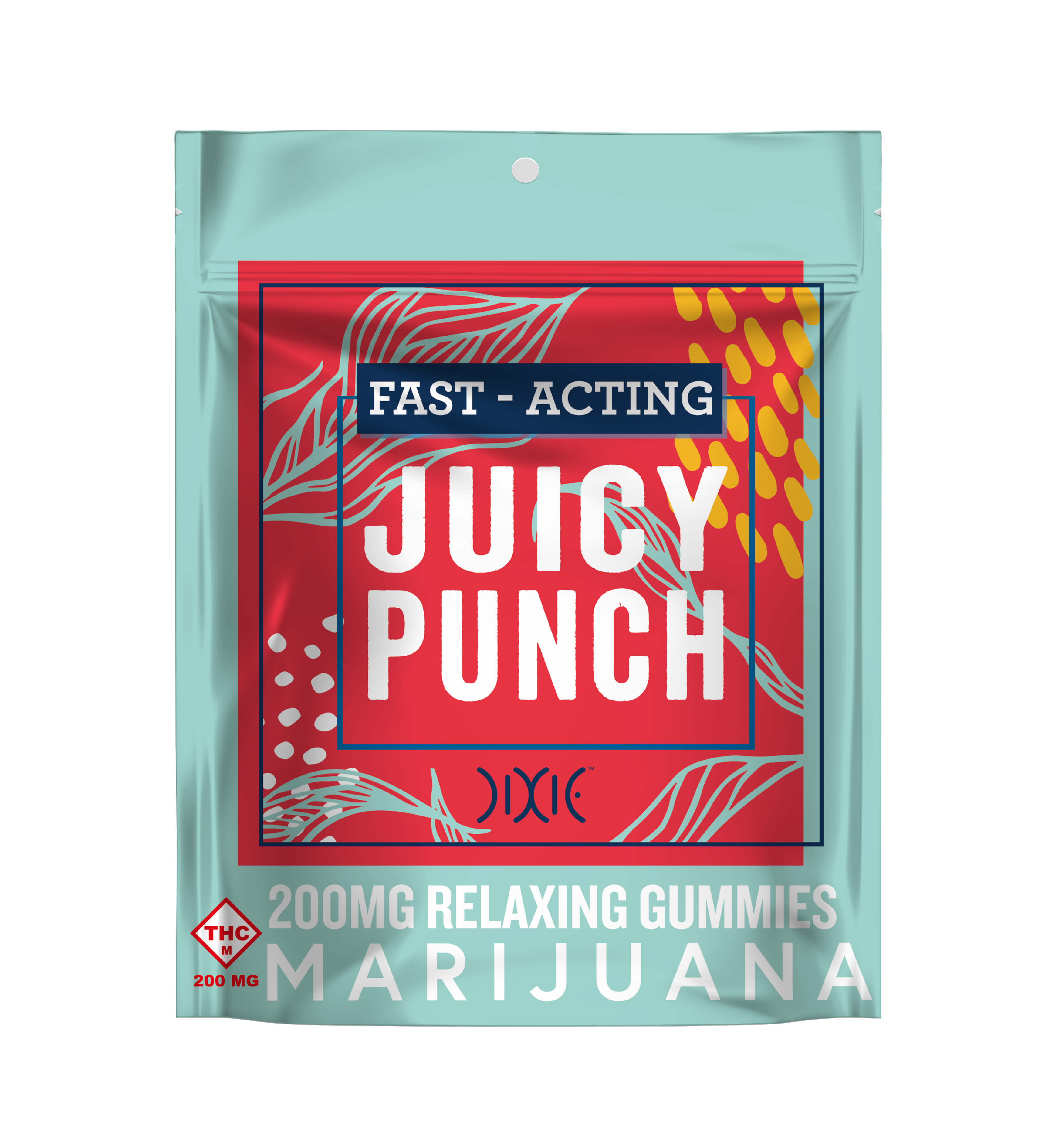 Photograph of product: Dixie | Juicy Punch Fast-Acting Oui'd Gummies | 200mg (10pk)