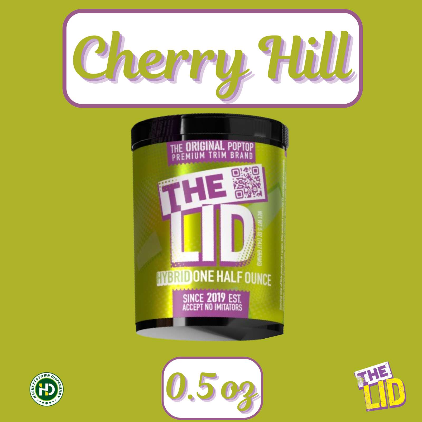 Photograph of product: The Lid Pop Top SHAKE | Cherry Hill | 0.5oz (Hybrid) - 14.17g