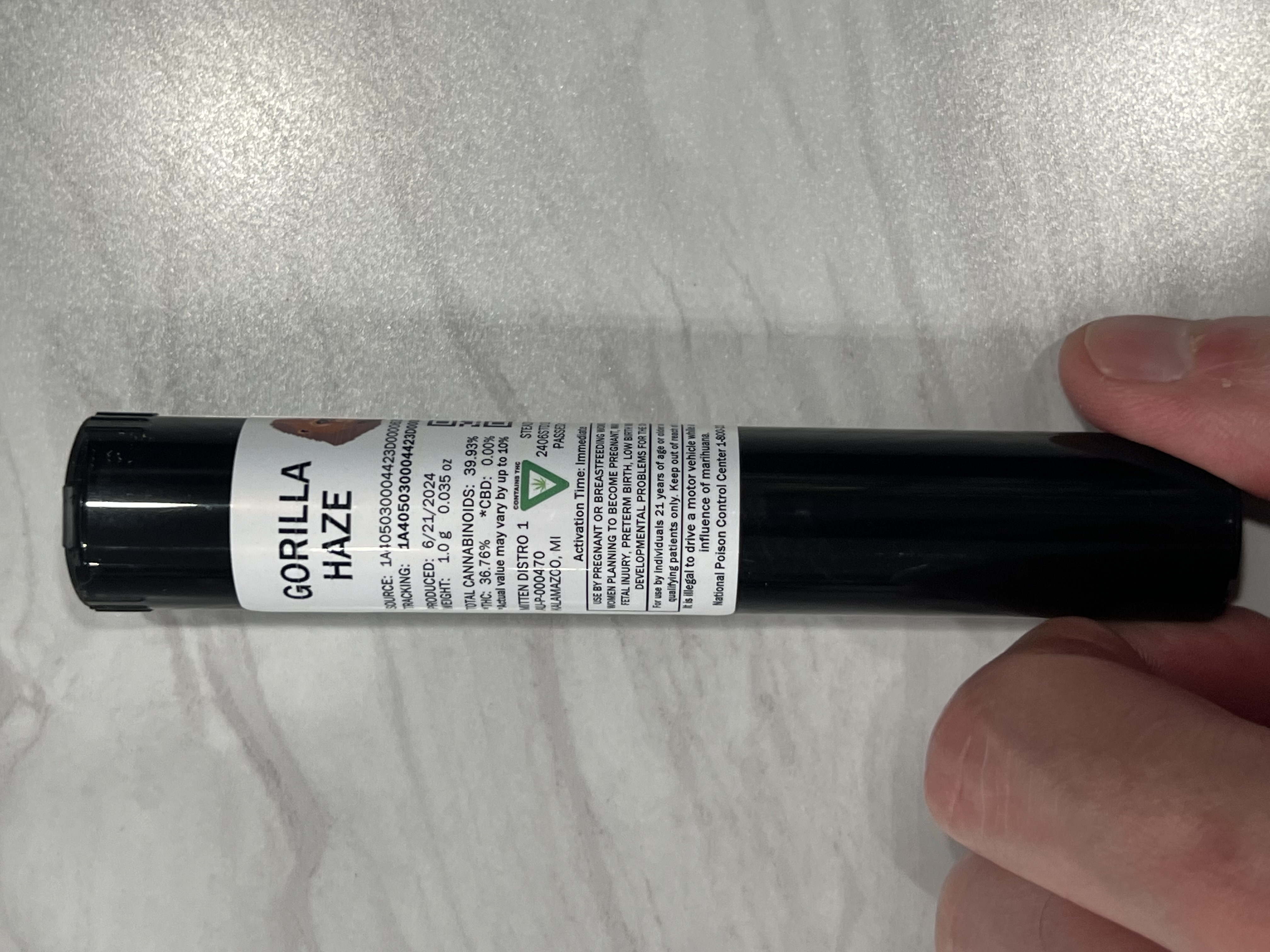 Photograph of product: Gorilla Haze - Infused Pre-Rolls