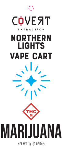 Photograph of product: COVERT 1G NORTHERN LIGHTS BOTANICAL TERPENE-FLAVORED CARTRIDGE