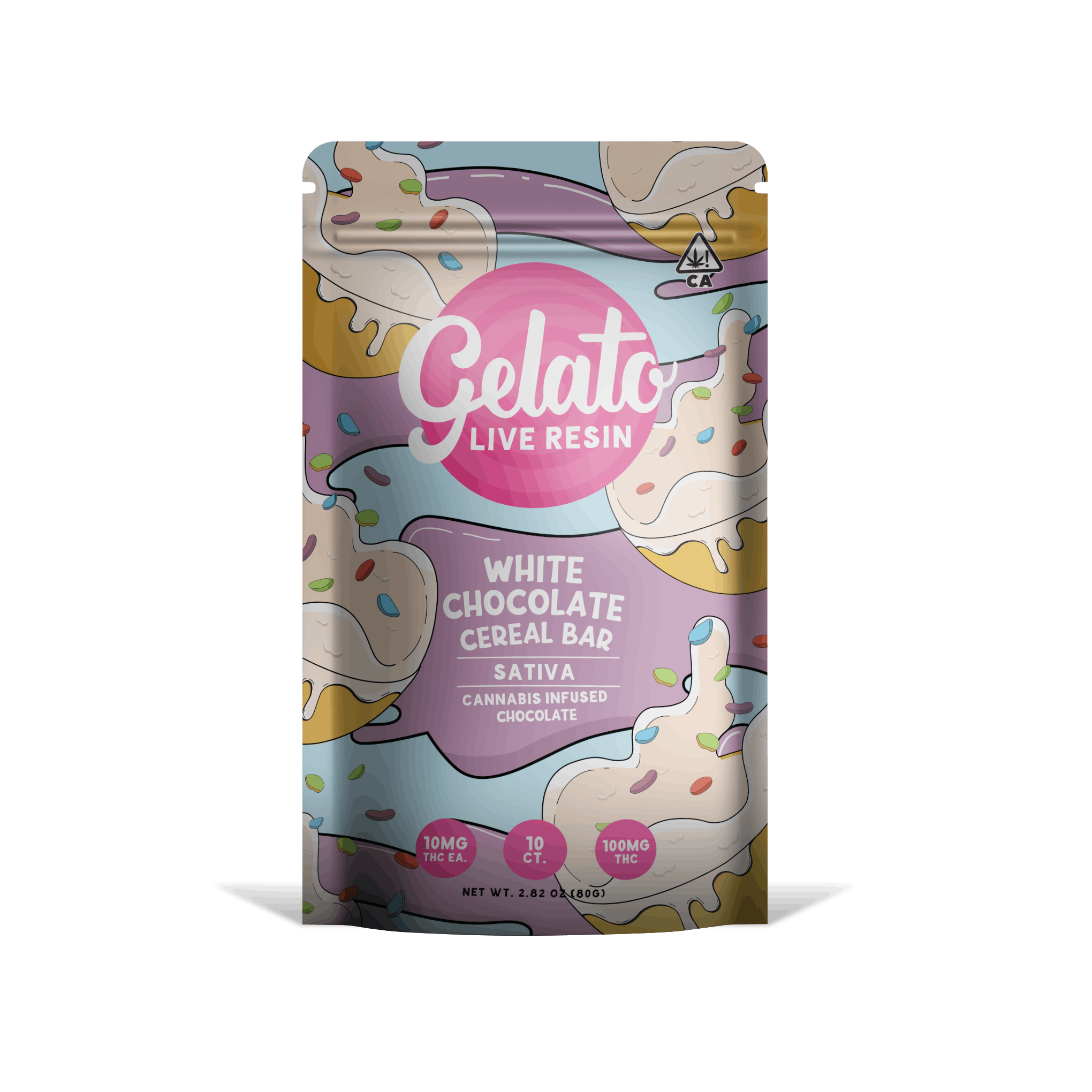 Photograph of product: Gelato - White Chocolate Cereal - Chocolate Bar - 100mg Oui'd