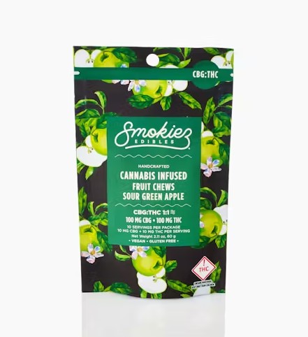 Photograph of product: Gummies | Sweet Green Apple | 1:1 (TH-oui:CBG) | 10 Pieces x 10mg