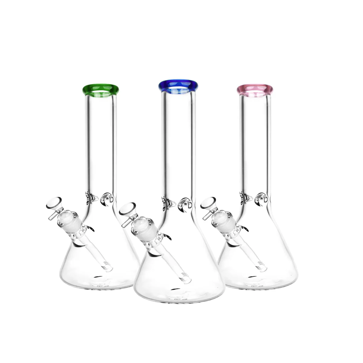 Photograph of product: 10" Beaker 9mm Glass with Color Tube 14mm Male Bowl