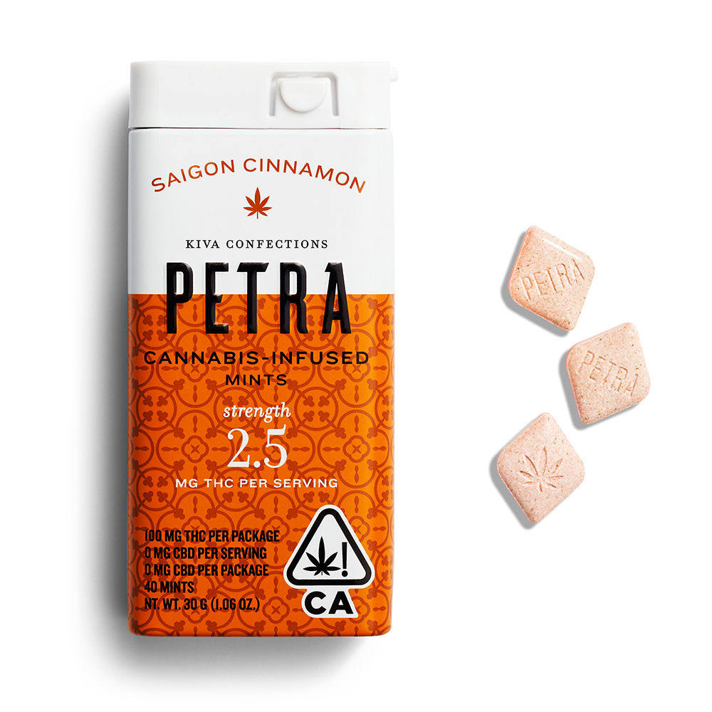 Photograph of product: SAIGON CINNAMON CBD 1:1 PETRA MINTS