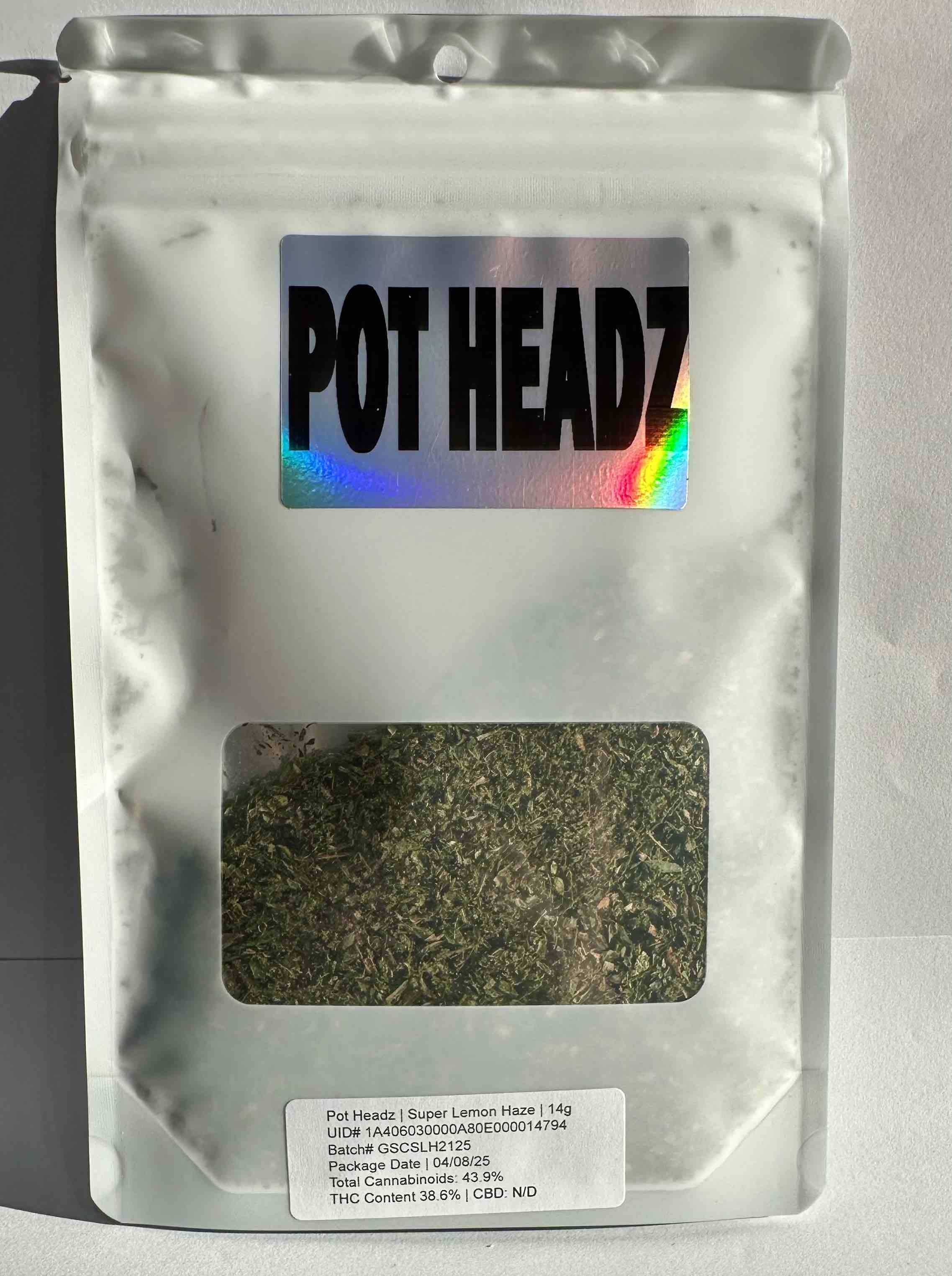 Photograph of product: POT HEADZ - -  SUPER LEMON HAZE (SHAKE) - 28g