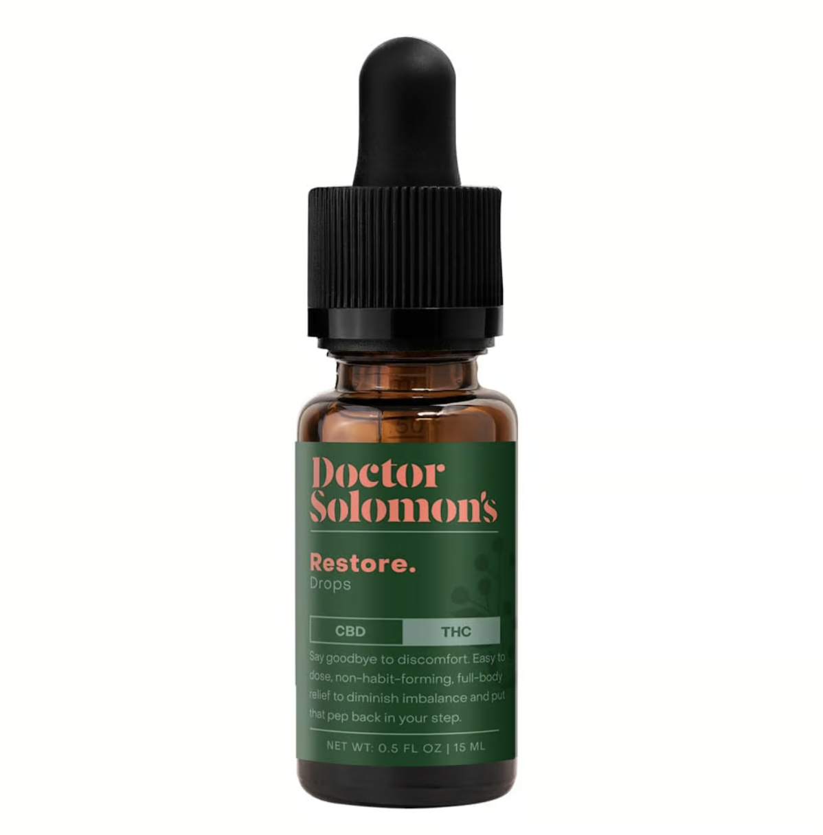 Photograph of product: Dr. Solomon's | RSO Tincture | 1:1 CBD:TH-oui | 100mg