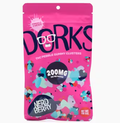 Photograph of product: Choice - 200mg Dorks Gummies - Nerd Berry