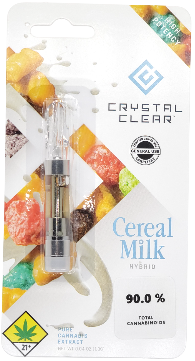 Photograph of product: Crystal Clear VAPE Cereal Milk Distillate Cart 1g