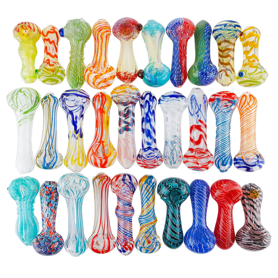 Photograph of product: (HAND PIPE) ASSORTED 3.5~4.5" SPOON PIPES