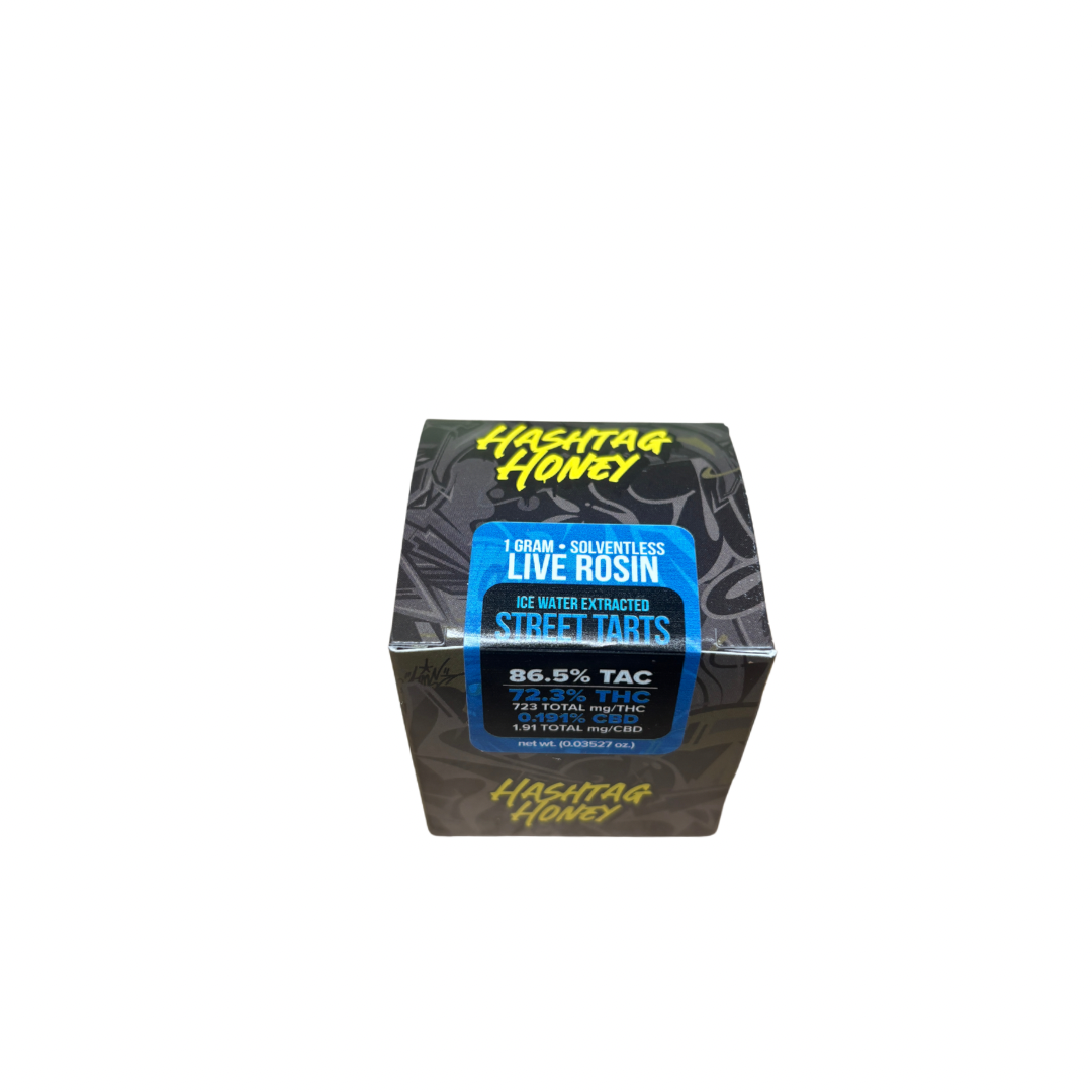 Photograph of product: au chocolattag Honey | Concentrate | Hybrid | Street Tarts | Ice Water Extracted Solventless Live Rosin