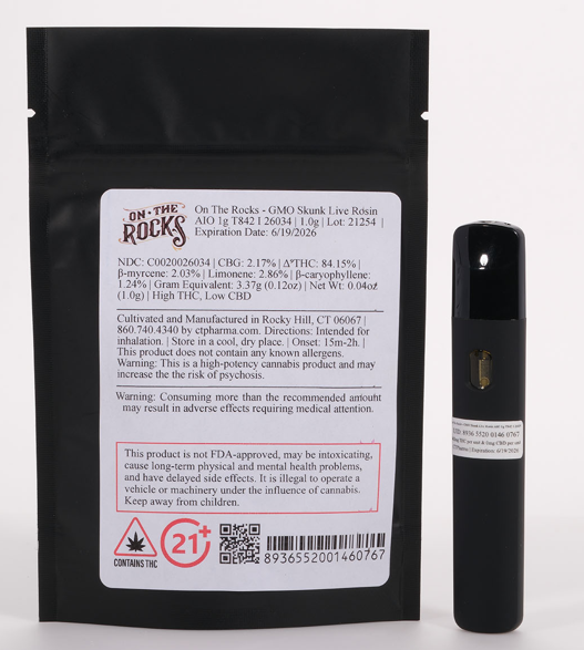 Photograph of product: GMO Skunk 1g Live Rosin AIO (I) 26034