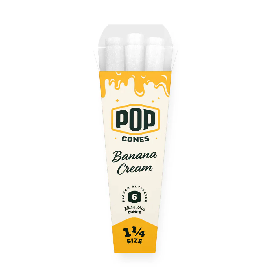 Photograph of product: Ultra Thin Banana Cream 1.25" Cones (6-Pack)