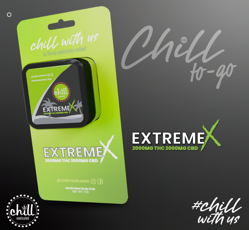 Photograph of product: Topical | Extreme X | 150mg:150mg | Chill To Go