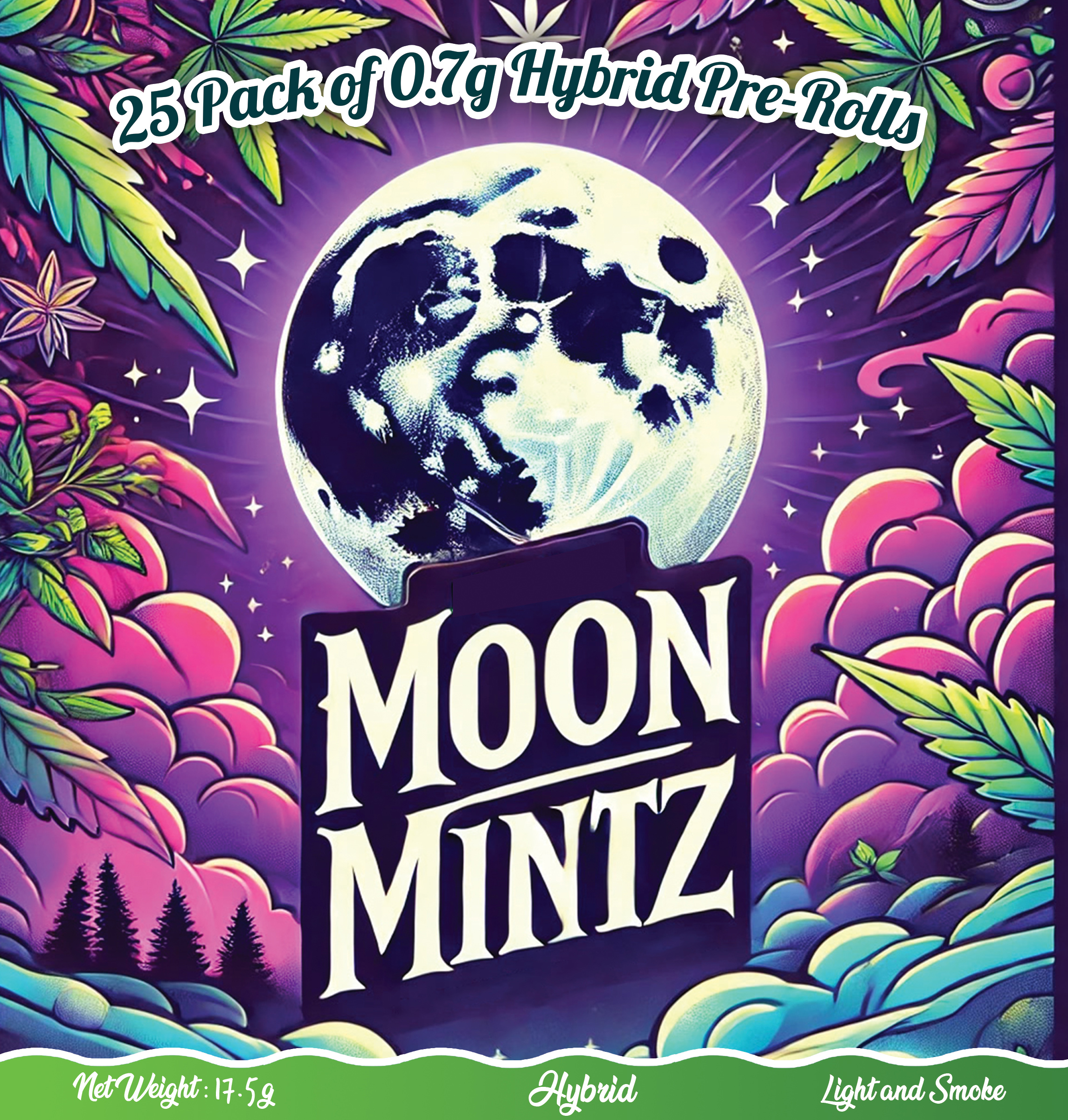 Photograph of product: True Roots - Moon Mintz 25-Pack Prerolls - , 17.5g Total)
