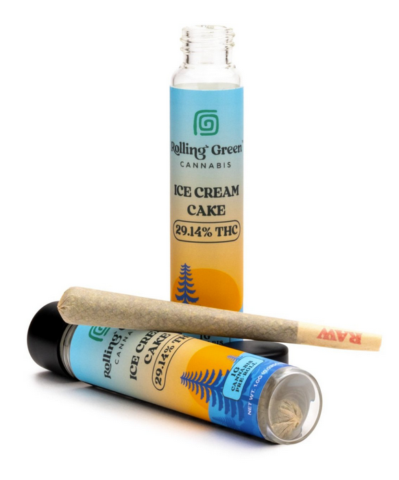 Photograph of product: Ice Cream Cake Pre roll | Oui'd Dominant | Rolling Green