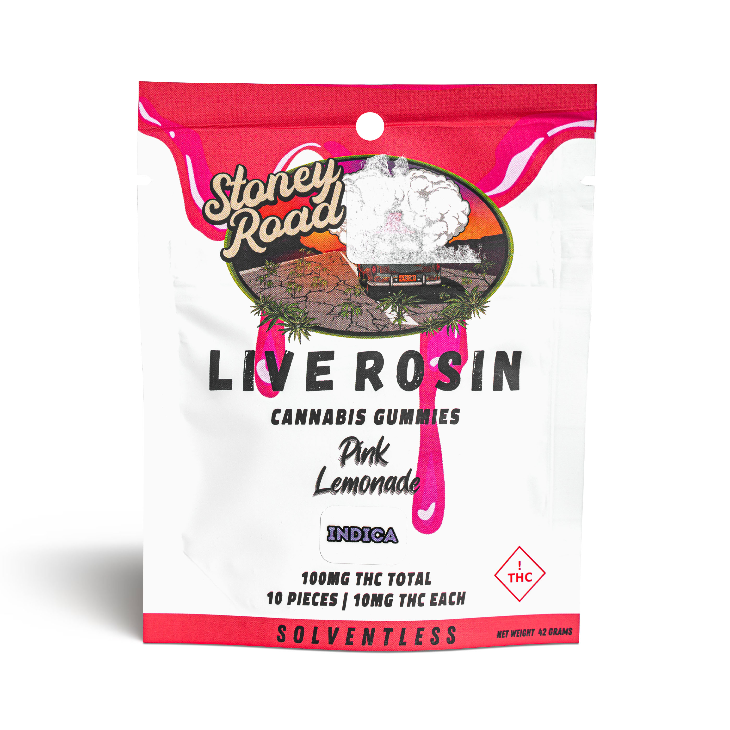 Photograph of product: Pink Lemonade Rosin Gummies - 100mg