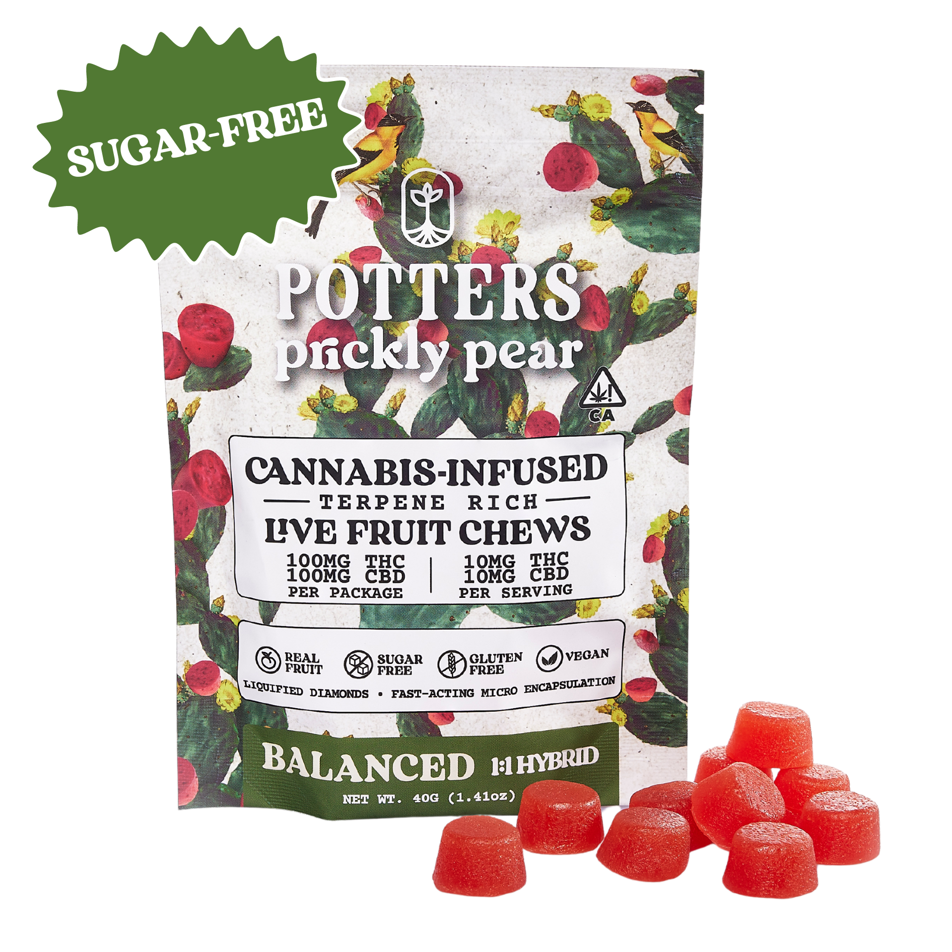 Photograph of product: SUGAR-FREE PRICKLY PEAR CBD 1:1