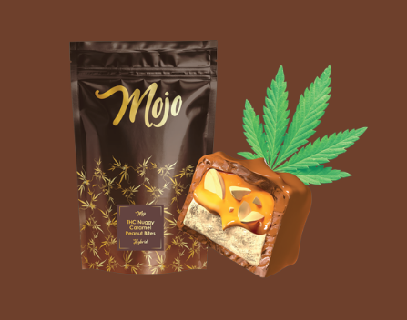 Photograph of product: Mojo Chocolates   200mg   Nuggy Caramel Peanut Bites