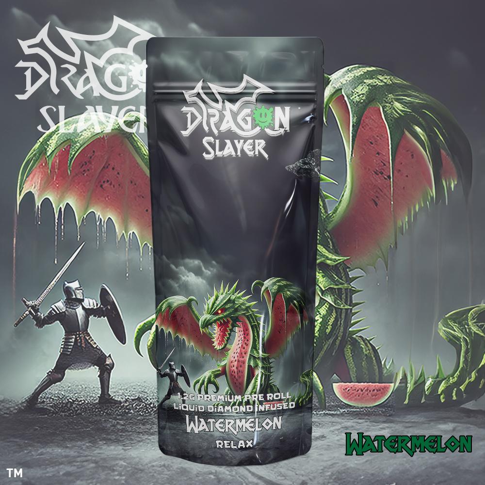 Photograph of product: Dragon Slayer - 1.2g Infused Preroll - Watermelon