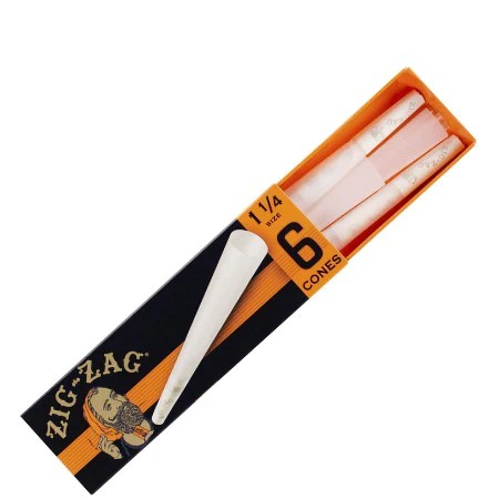 Photograph of product: Zig Zag - Orange Cones 6pk 1 1/4 Size