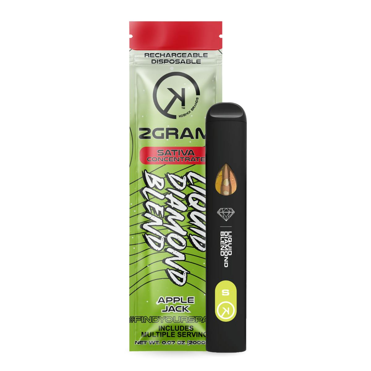 Photograph of product: Kosmik Brands I Liquid Diamond Disposable Vape I Apple Jack