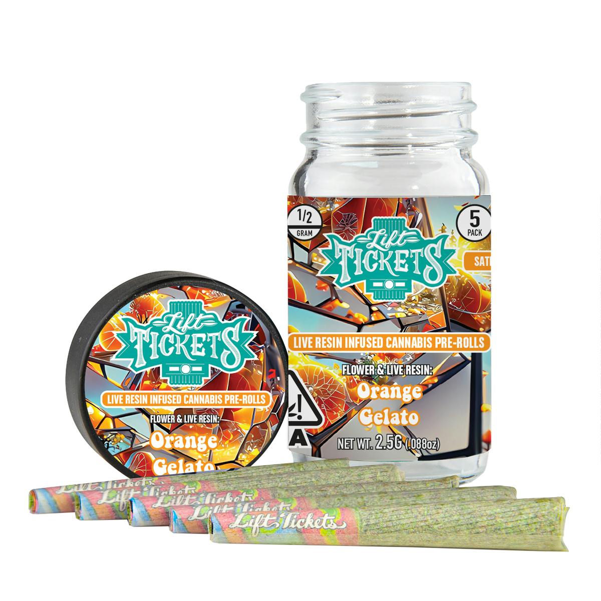 Photograph of product: ORANGE GELATO (S) 0.5G INFUSED 5PK