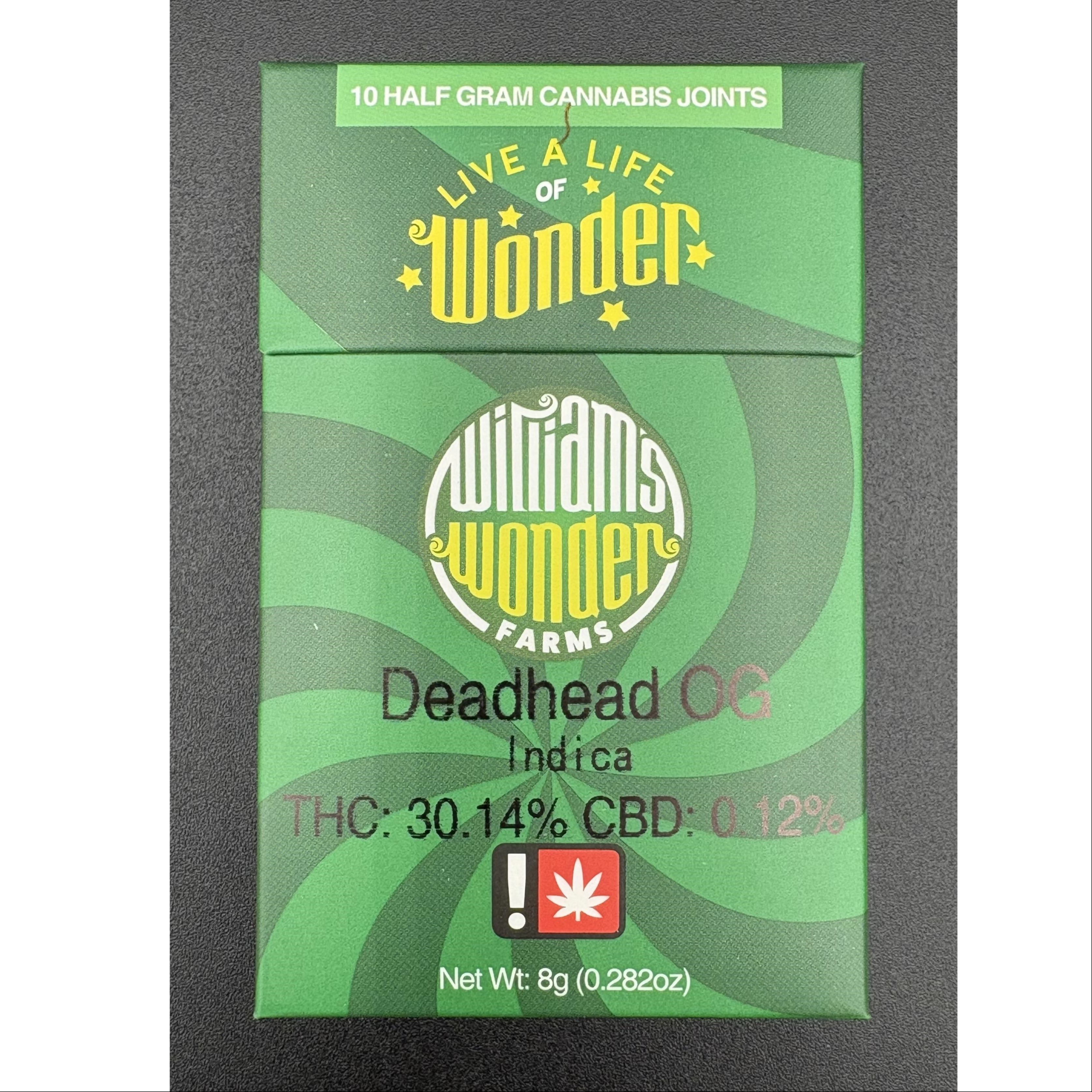 Photograph of product: Williams Wonder > Pre Roll 10Pk x 0.5g > Oui'd > Violet Fog