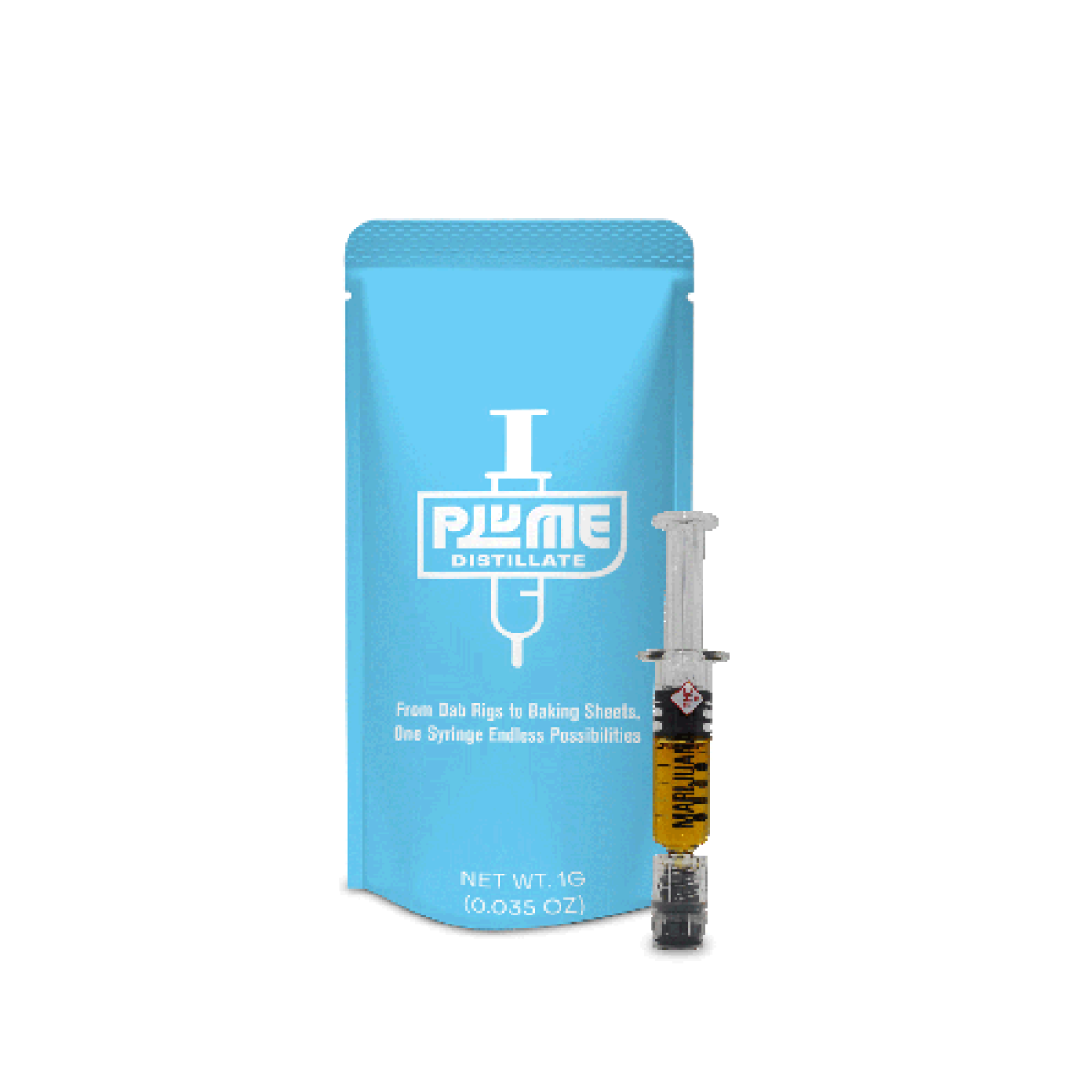 Photograph of product: Unflavored Distillate 1g - Hybrid - Plume