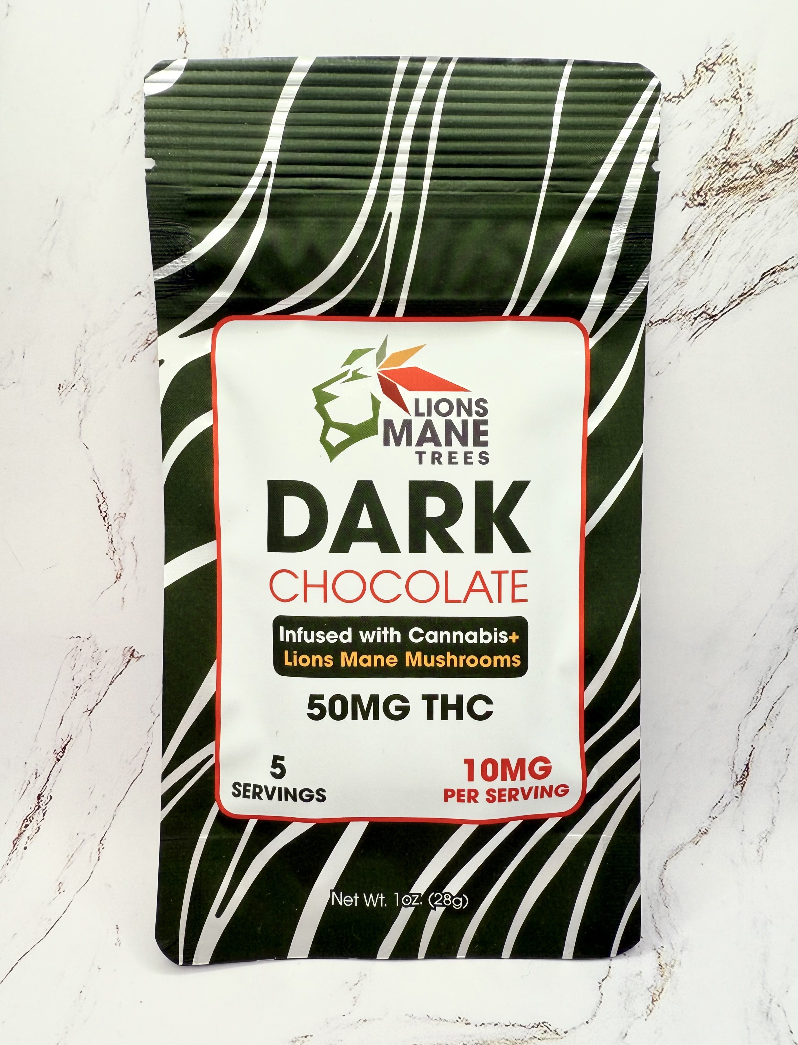 Photograph of product: All That Chocolate - Lions Mane Dark Chocolate - 50mg