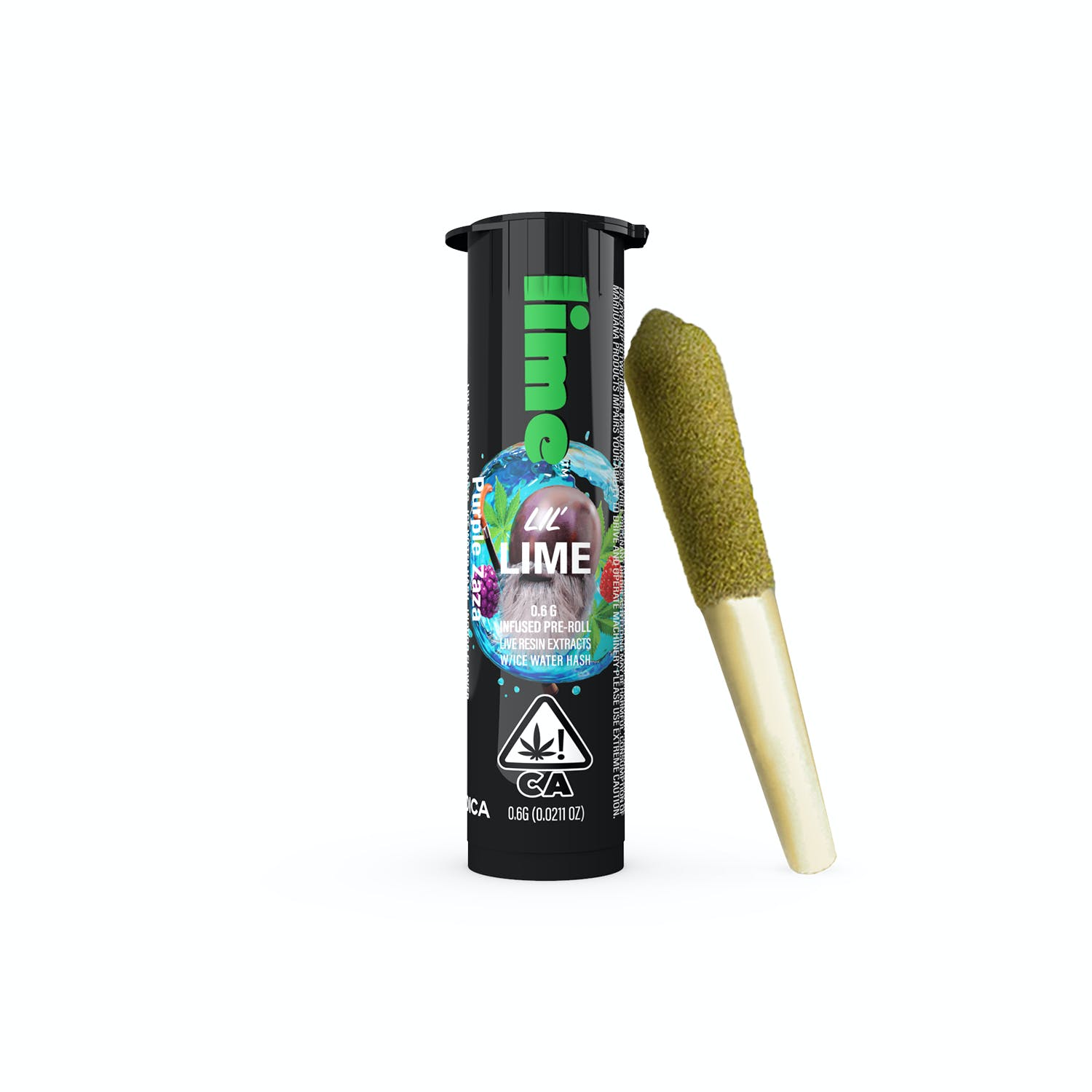 Photograph of product: 0.6g Purple Zaza (Oui'd) Live Resin & au chocolat Infused Pre-roll TH-oui:40% $8