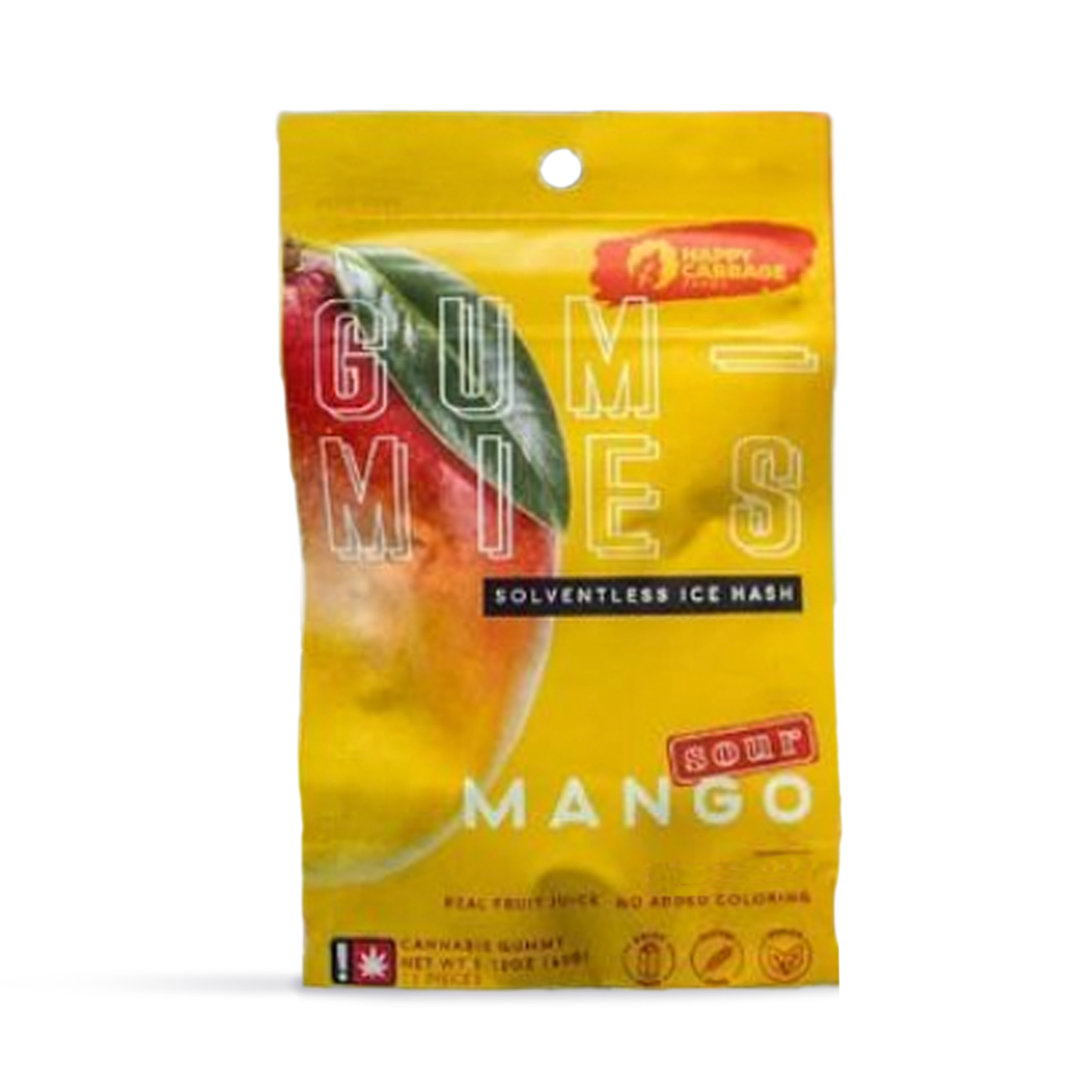 Photograph of product: Happy Cabbage | Sour Mango au chocolat Infused Gummies | 100mg