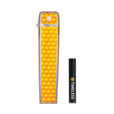 Photograph of product: Timeless Flip Case & Battery  - Black/Yellow - Half Gram Size