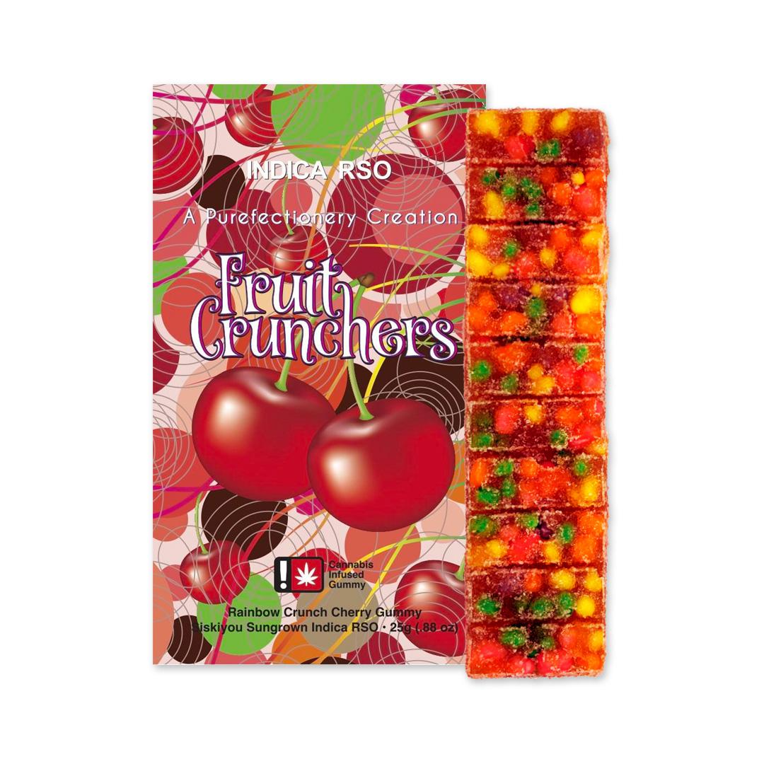Photograph of product: Fruit Cruncher - 100mg Rainbow Crunch Cherry RSO Gummy