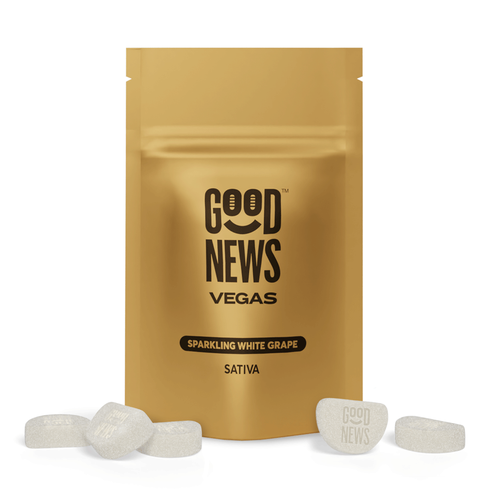 Photograph of product: Good News | Vegas Sparkling White Grape 10pk | 100mg