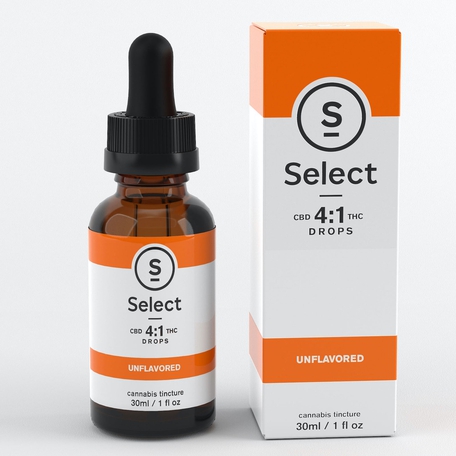 Photograph of product: Select 4:1 Unflavored Drops CBD-TH-oui