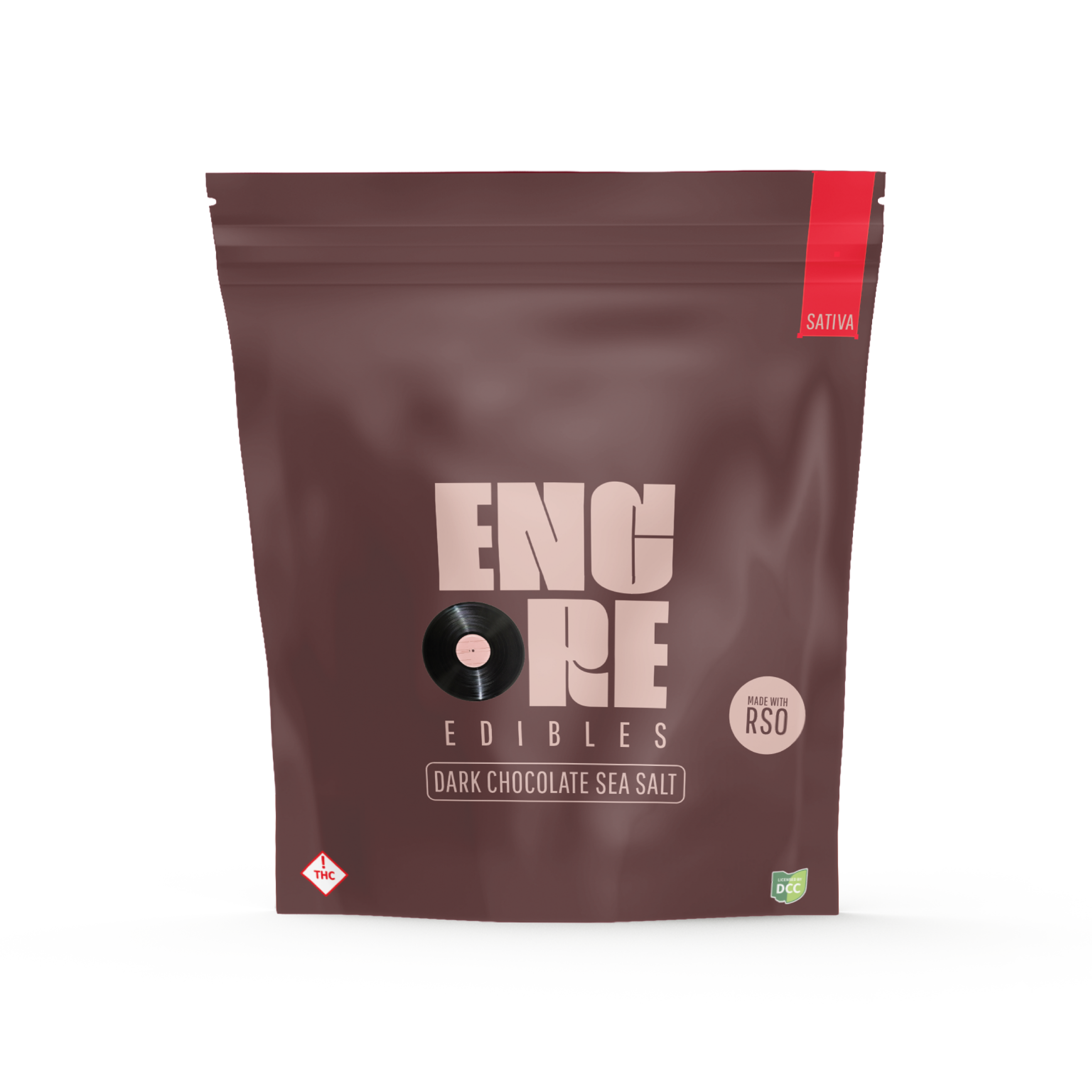 Photograph of product: Encore - RSO Dark Chocolate (Oui'd) - 100mg/10pk