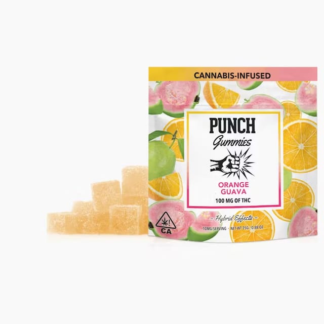 Photograph of product: Punch - Orange Guava 100mg Gummies - 
